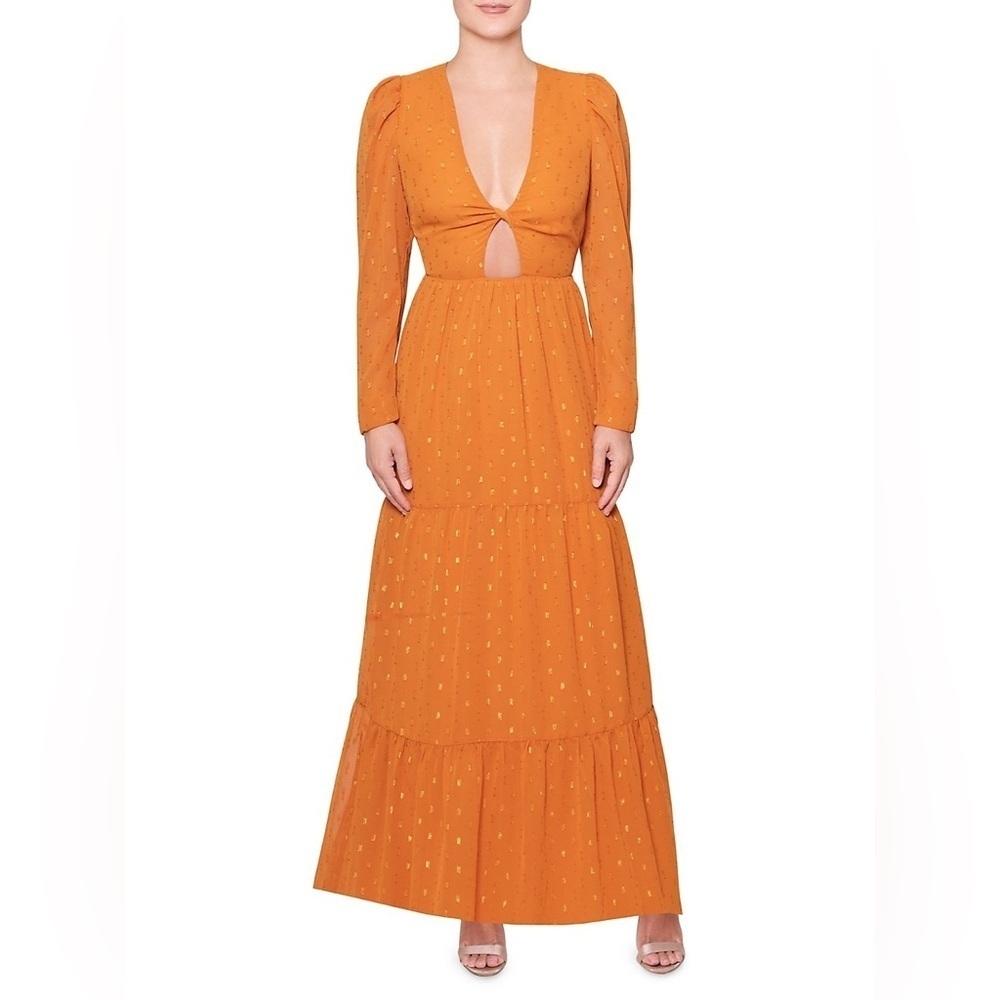 Rachel Rachel Roy
Indigo Chiffon Twist-Front Maxi Dress